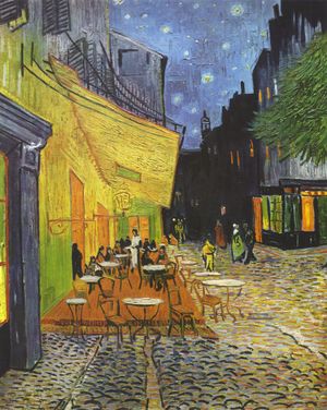 Terrasse du café le soir Van Gogh
